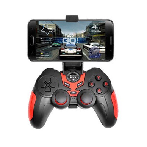 Tay Cầm Chơi Game Bluetooth Saitake STK - 7024X Màu Đen + Đỏ, Tay Bấm Game Dành Cho Máy Tính , Điện Thoại