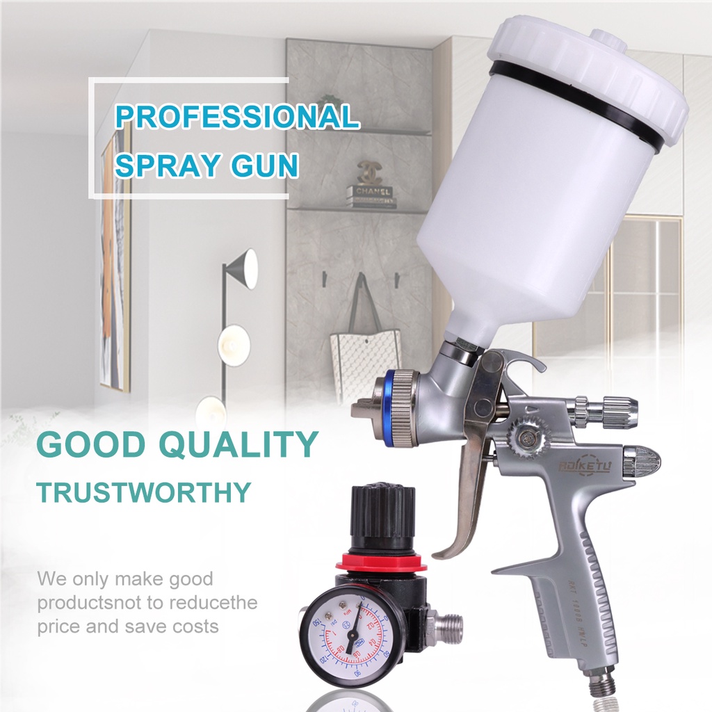 Súng phun sơn 1.3mm HVLP 600ml chuyên nghiệp tiện dụng chất lượng cao