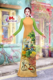 Vải áo dài phong cảnh