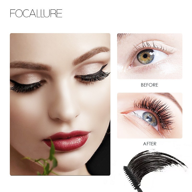 Mascara trang điểm FOCALLURE chải cong và dày lông mi tự nhiên 8g | BigBuy360 - bigbuy360.vn