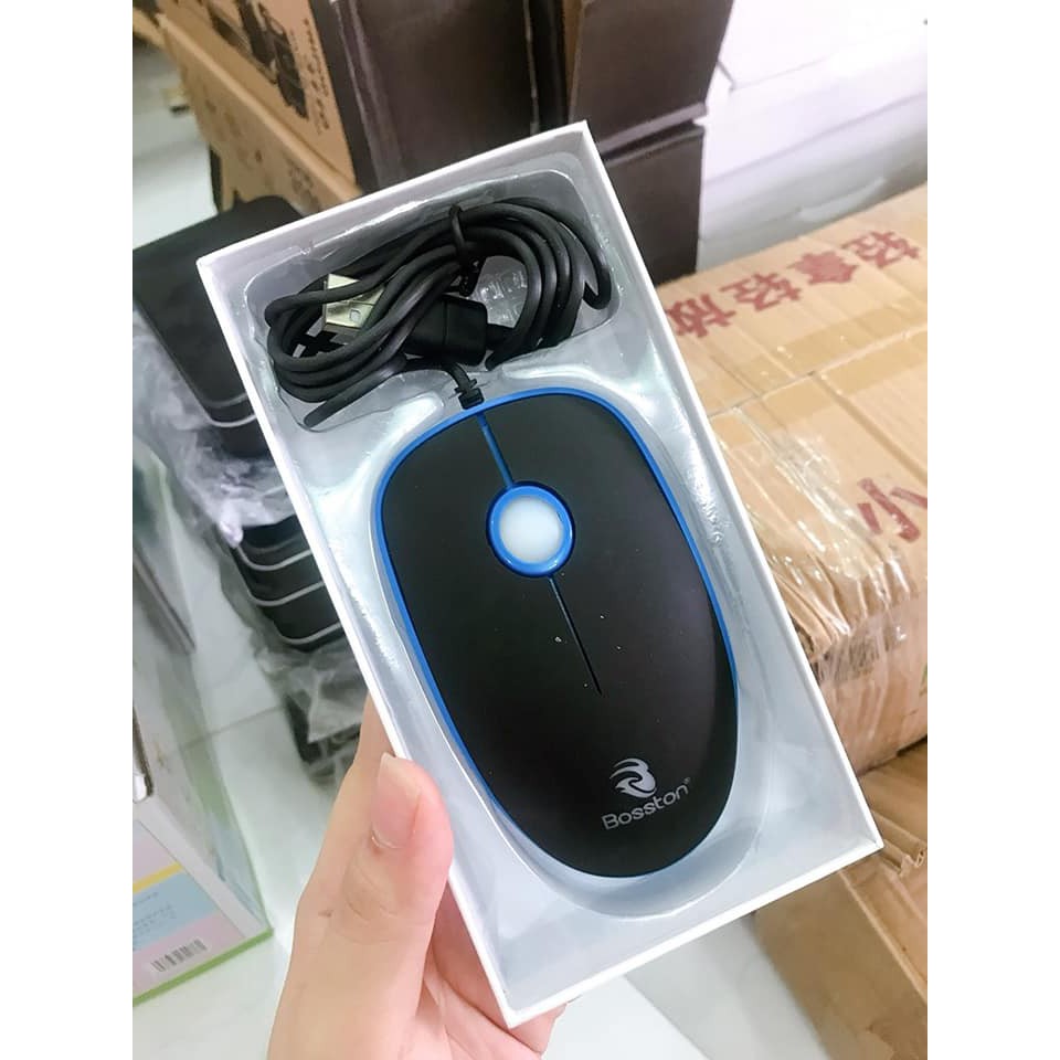 Chuột máy tính Bosston X15 Colorful - chuột quang có dây backlit mute mouse