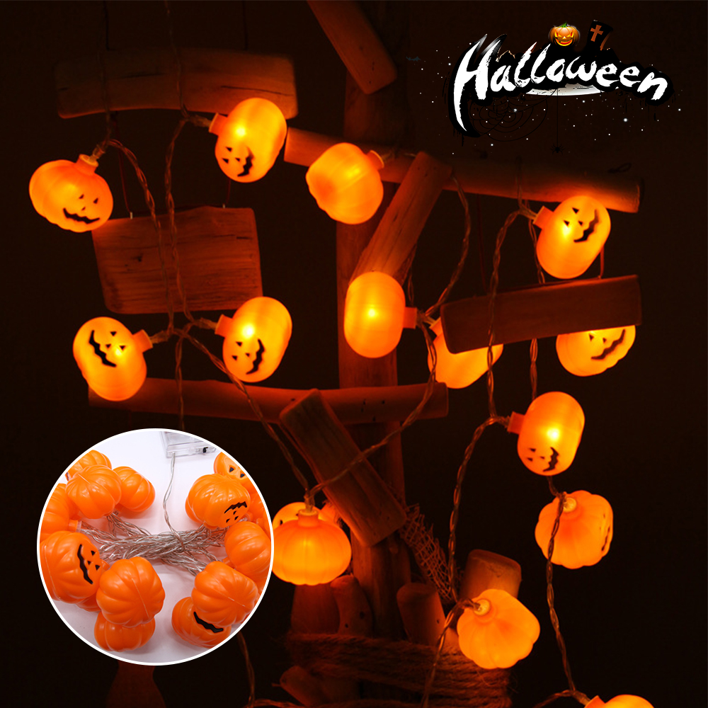 Dây Đèn LED Hình Quả Bí Ngô Trang Trí Halloween