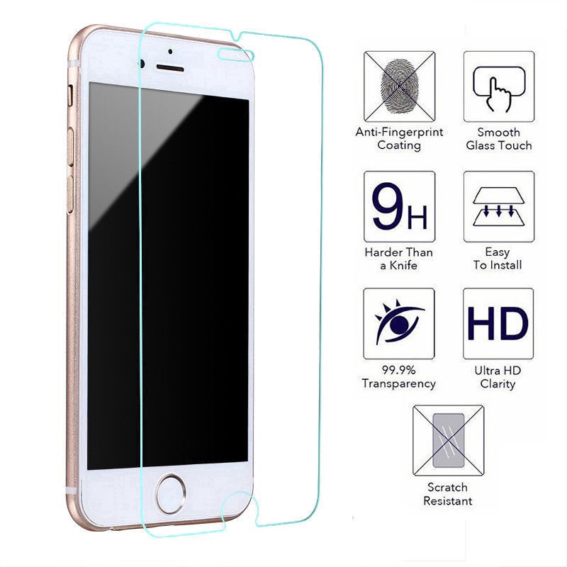 Kính cường lực bảo vệ màn hình cho điện thoại  5/ SE/ 6/ 6S/ 6P / 6SP/ 7/ 7P/ 8/ 8P/ X