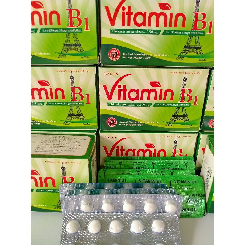 VITAMIN B1 Daktin Hộp 100 viên bổ sung Vitamin B1, tăng cường chuyển hóa, giúp kích thích ăn ngon miệng...