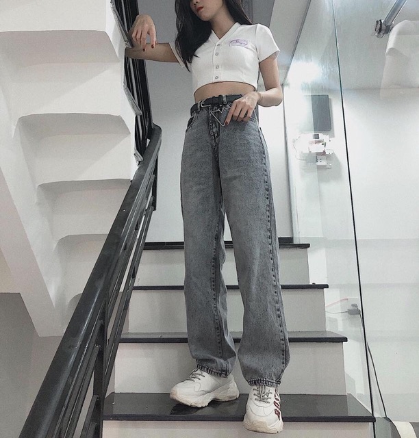 Quần jeans ống rộng
