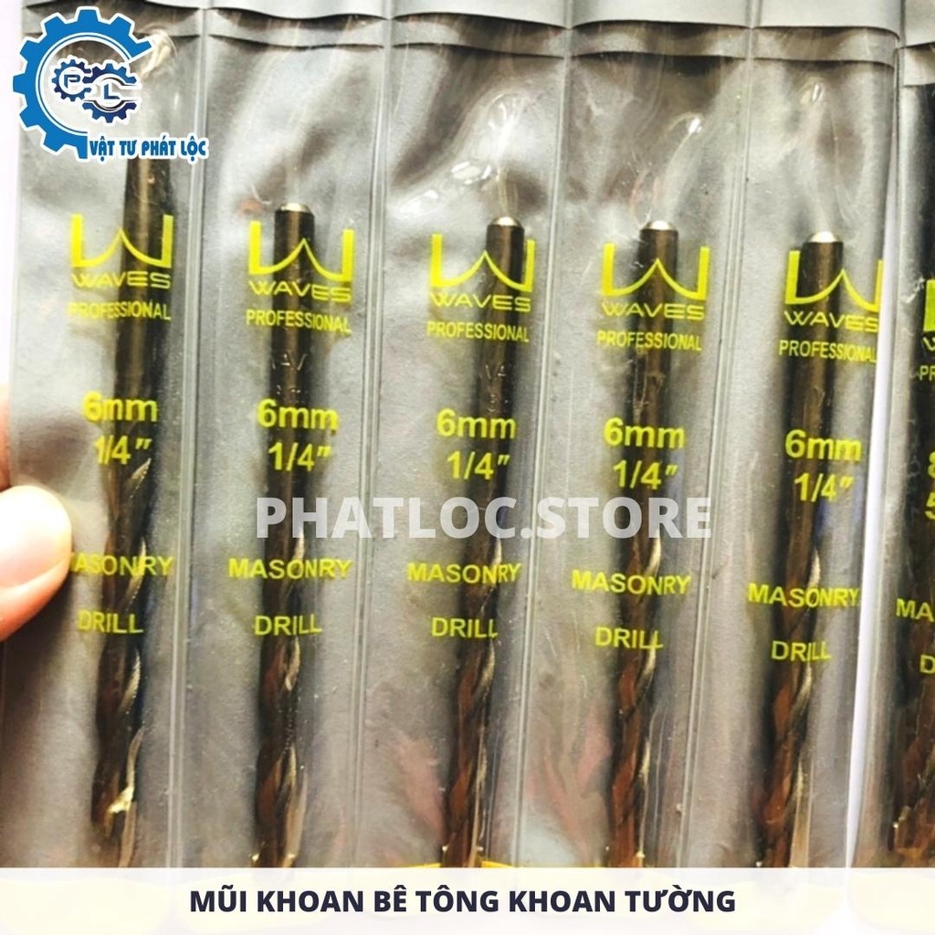 Mũi khoan bê tông Wave khoan tường chuôi gài và trơn đủ size HÀNG TỐT