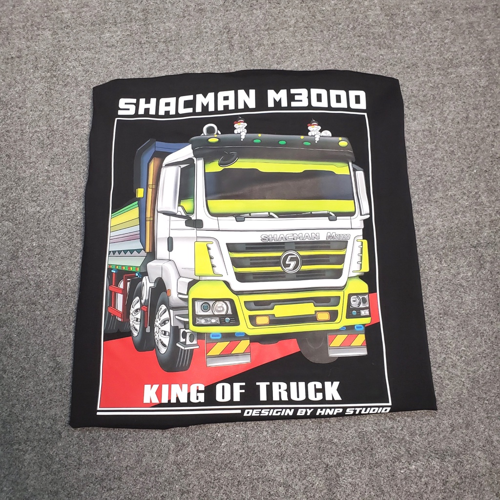 Áo thun xe tải SHACMAN M3000 Gia Lai, cotton thời trang chống nhiễm màu