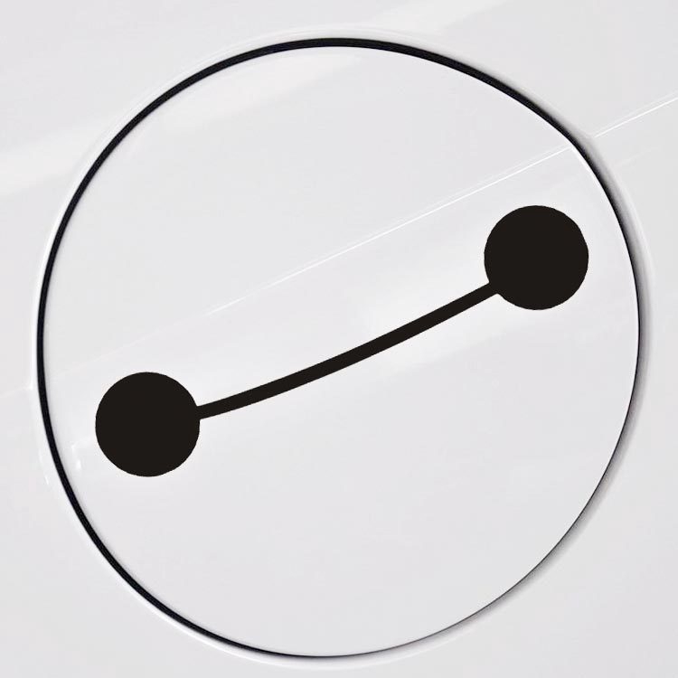 Miếng Dán Trang Trí Xe Hơi Phản Quang Hình Baymax Lớn Dễ Thương