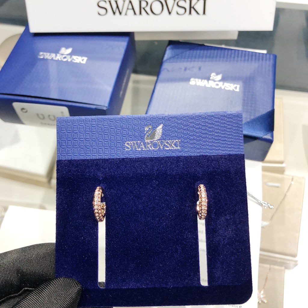 Bông tai mạ vàng hồng đính đá Swarovski / Swarovski STONE