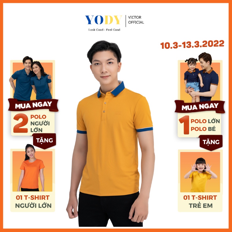 Áo Polo Nam YODY Cafe Bo Phối Cổ Chống Tia UV Thoáng Mát Cao Cấp APM4355