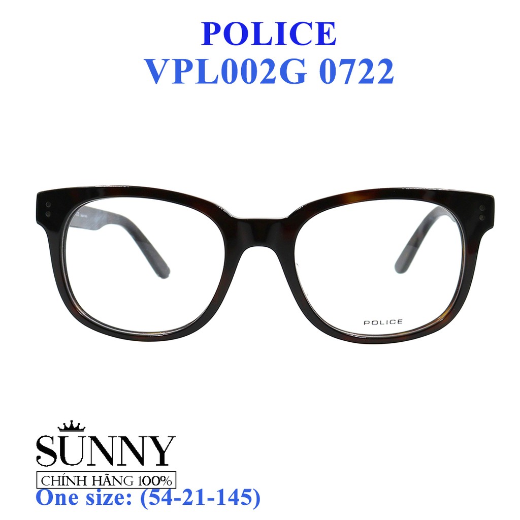 Gọng kính thời trang chính hãng nhiều màu Police VPL002G, thiết kế dễ đeo bảo vệ mắt