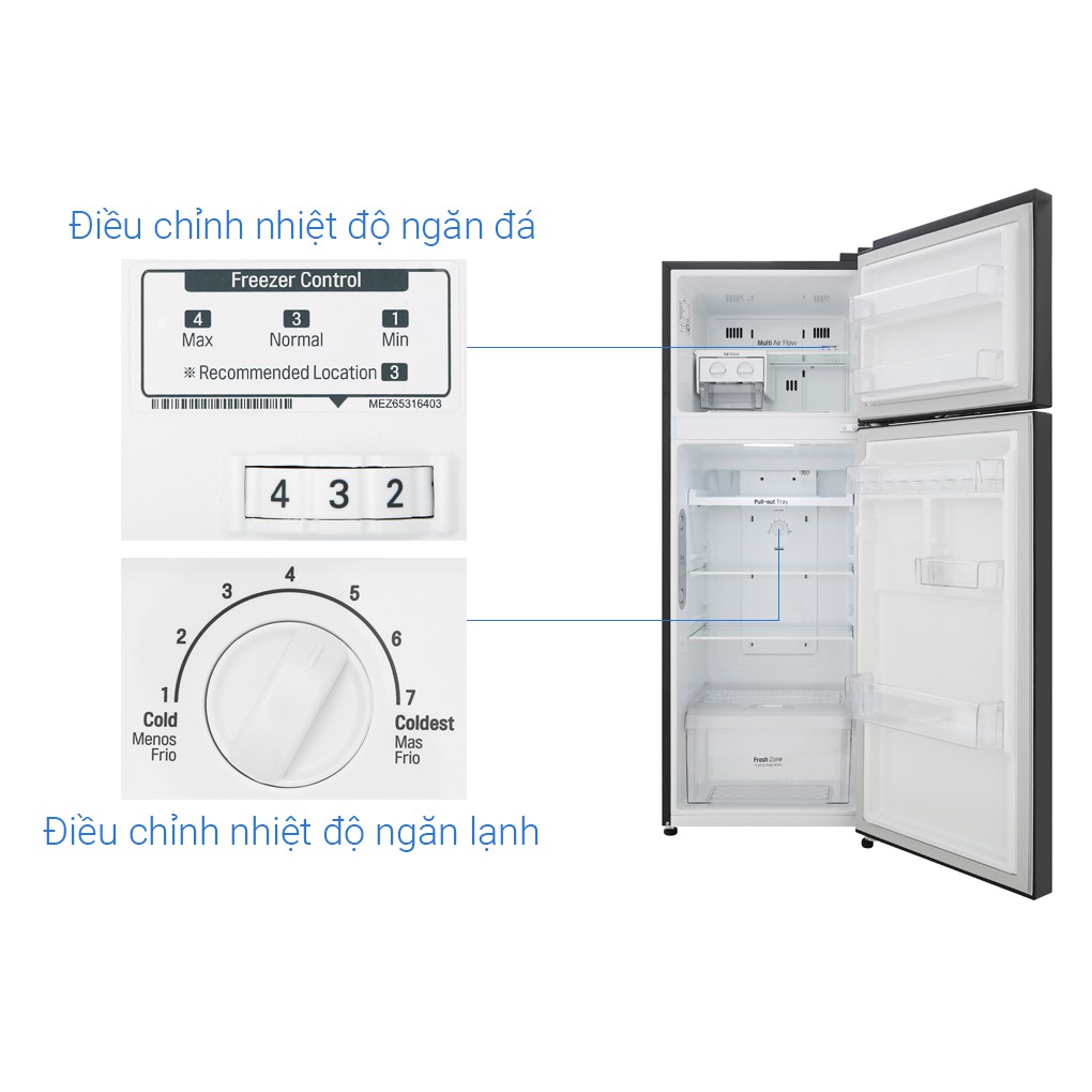 Tủ lạnh LG 2 ngăn GN-M208BL - Hàng Chính Hãng
