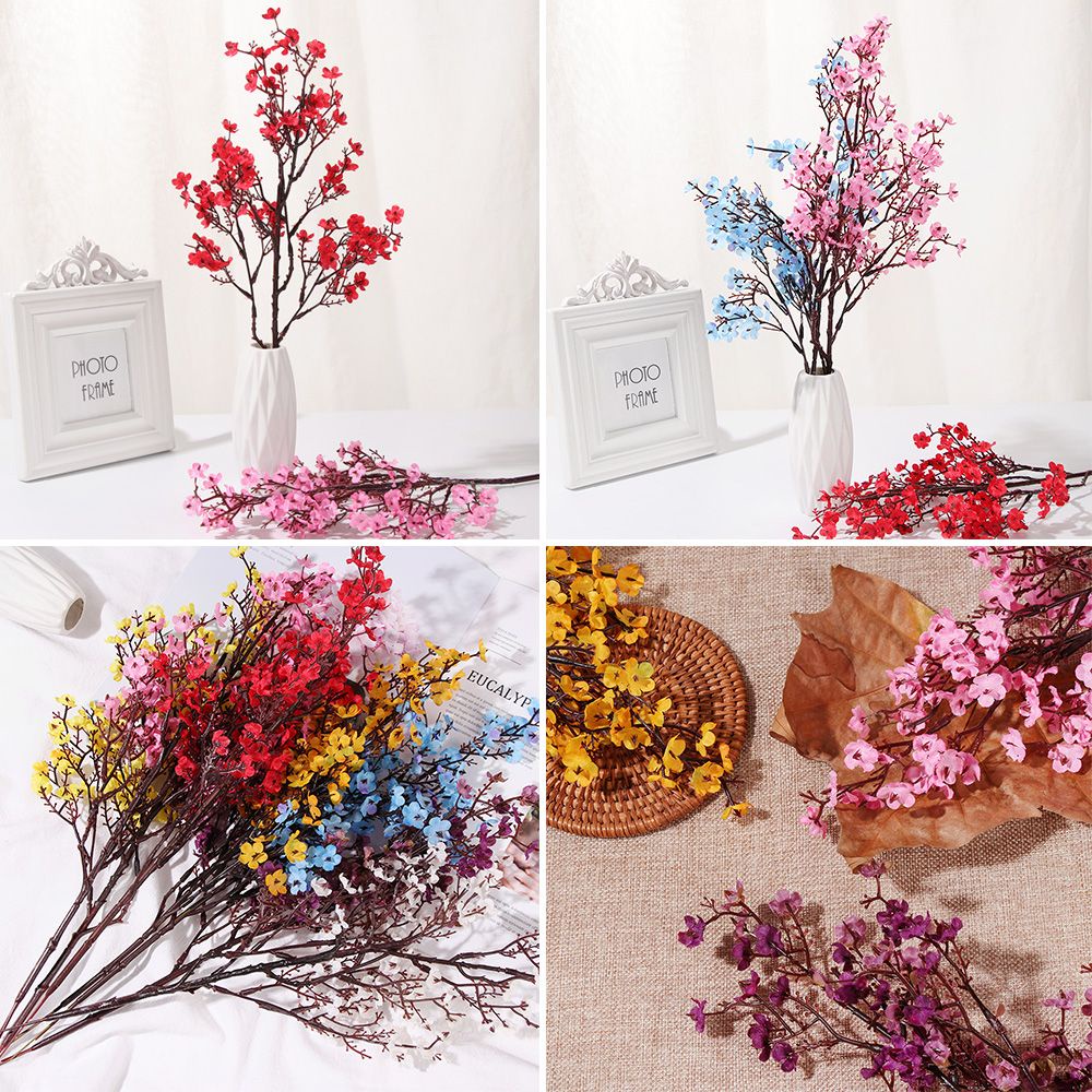 Cành hoa Gypsophila nhân tạo dài nhiều màu tuỳ chọn thời trang dùng trang trí tiệc cưới