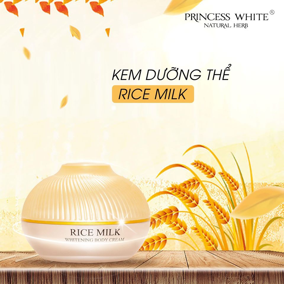 [Chăm Sóc Cơ Thể Chính Hãng] Kem Dưỡng Thể Tinh Chất Sữa Gạo Rice Milk Princess White | Dưỡng Trắng | Dưỡng Ẩm