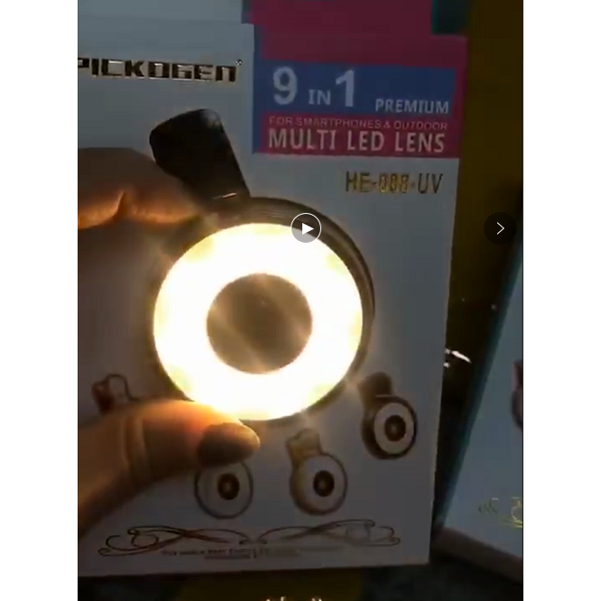 Ống kính camera 9 trong 1 tích hợp đèn LED hỗ trợ chụp ảnh tiện dụng