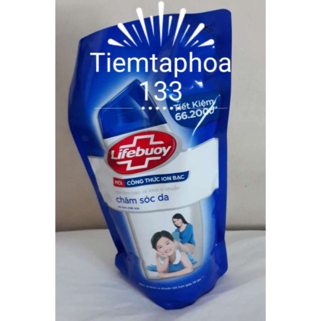 Sữa tắm Lifebuoy chăm sóc da dạng túi 833ml.