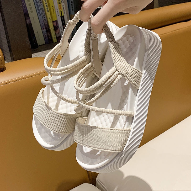 Hàng Mới Về Mới Giày Sandal Đế Dày Phong Cách Roman Mới Cho Nữ