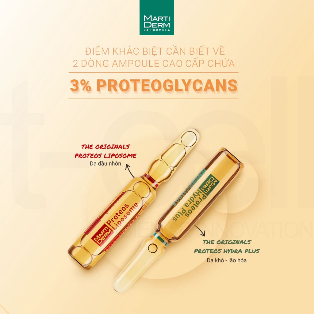 Tinh chất chống oxy hoá, điều tiết bã nhờn MartiDerm the originals proteos liposome TẶNG tinh chất Martiderm (Nhập khẩu)