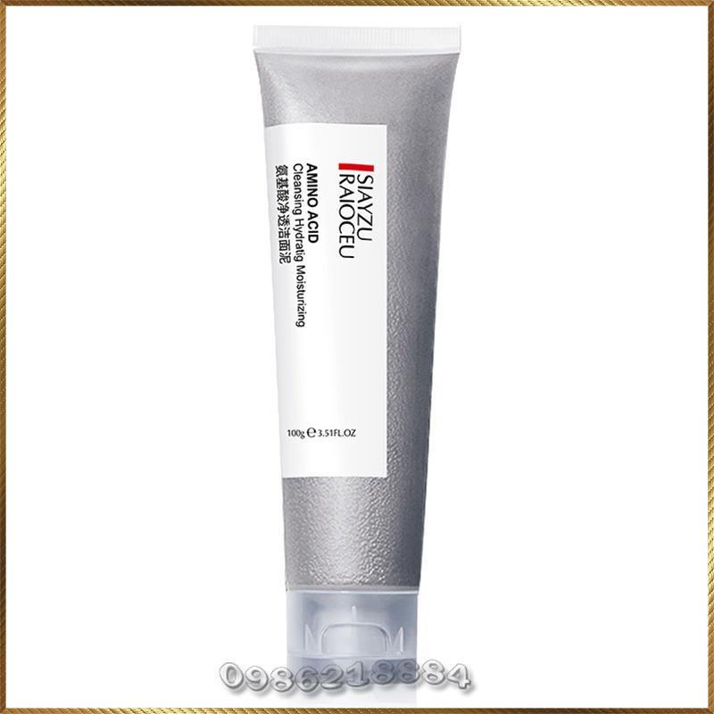 Sữa rửa mặt gốc bùn Siayzu Raioceu Amino Acid Cleansing Clay làm sạch sâu kiểm soát dầu SC963