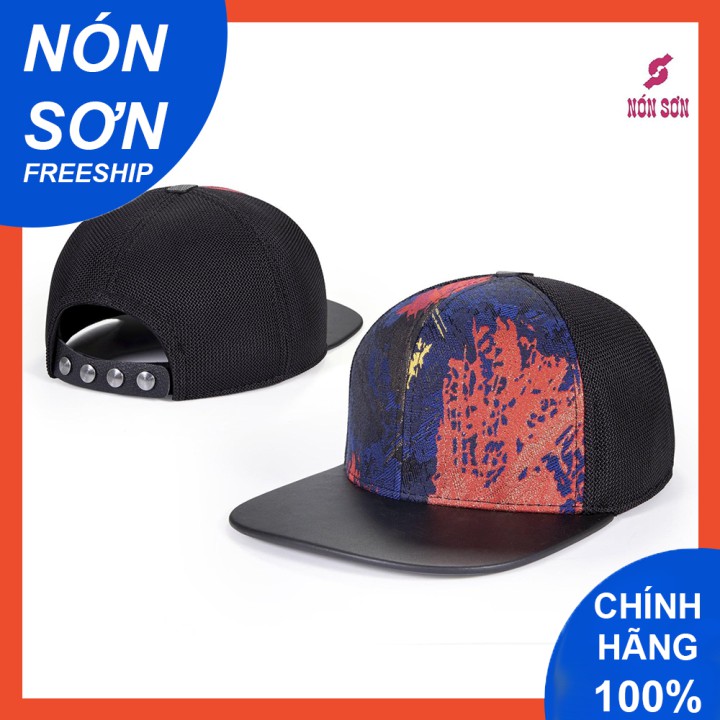 Nón Sơn Snapback đỏ xanh mỏ ngang bằng phong cách hip hop / Nón Snapback Nón Sơn chính hãng