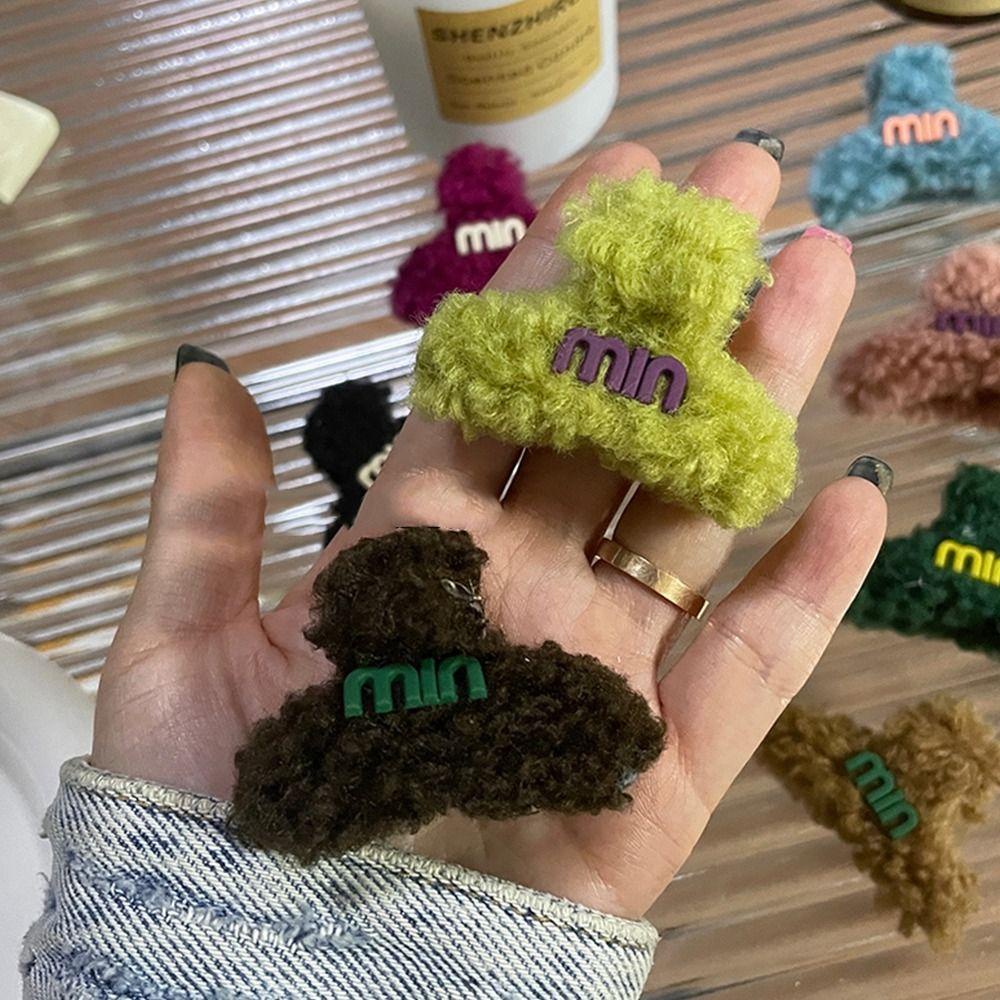 Kẹp Tóc Móng Vuốt Màu Kẹo Ngọt Họa Tiết Hình Học Sang Trọng Cho Nữ