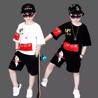 Set cotton Hip Hop bé trai