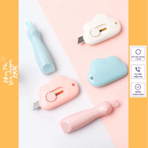 Dao rọc cắt giấy mini hình đám mây cute làm móc khóa nhiều màu sắc dễ thương 88282 mienphivanchuyen199