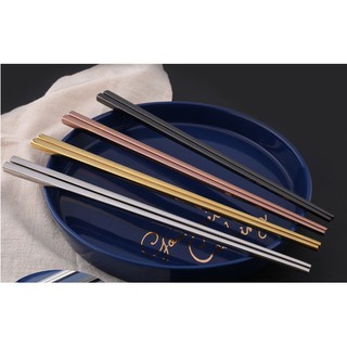 Set 10 đôi đũa inox nhiều màu
