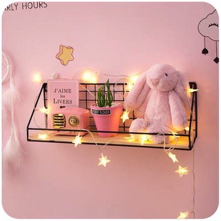 Kệ gỗ treo tường khung lưới