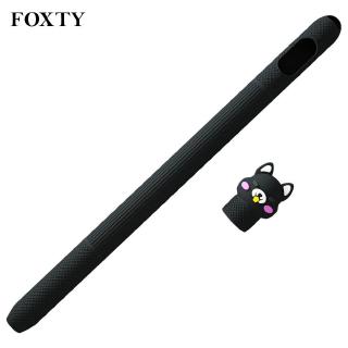 foxty Silicone Protective Case Holder For Apple iPad Pencil 1 Anti-scratch Nib Cover Cartoon Sleeve Novel