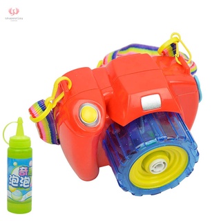 Camera Bubble Machine Portable Bubble Hurricane Machine Automatic Kid Toy with LED Light Music