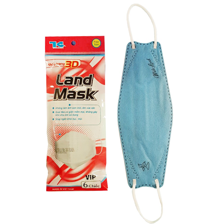 Khẩu Trang 3D Kháng Khuẩn LandMask Set 1 Bịch 6 Cái Có 7 Màu Hàng Công Ty Chính Hãng - VỎ ĐỎ VIP | BigBuy360 - bigbuy360.vn