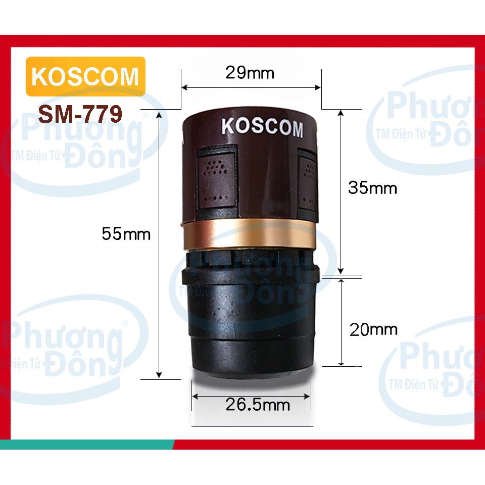 Củ micro KOSCOM SM-779 Made in KOREA bộ lọc cực tốt chất âm rất sáng