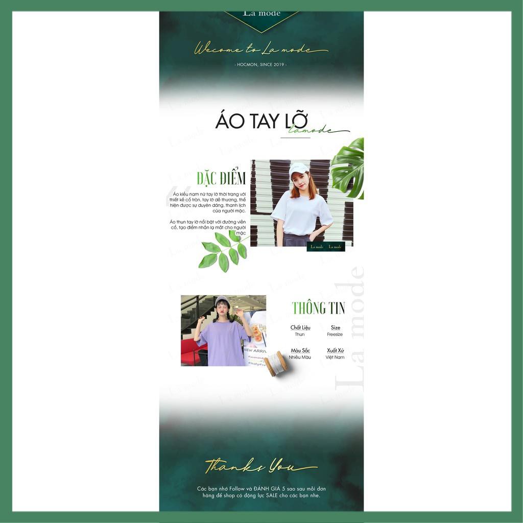 Áo Thun Tay Lỡ Trơn Basic Form Rộng Thời Trang Unisex Nam Nữ Nhiều Màu - La mode | BigBuy360 - bigbuy360.vn