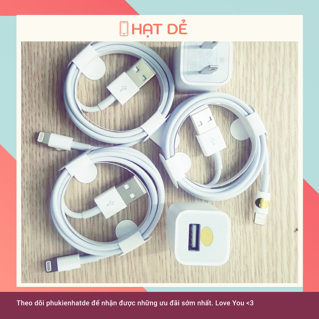Cáp sạc + Cốc sạc BÓC MÁY IPHONE XS MAX