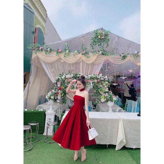 Đầm dự tiệc ống xòe kèm chorker Wiliam Dress