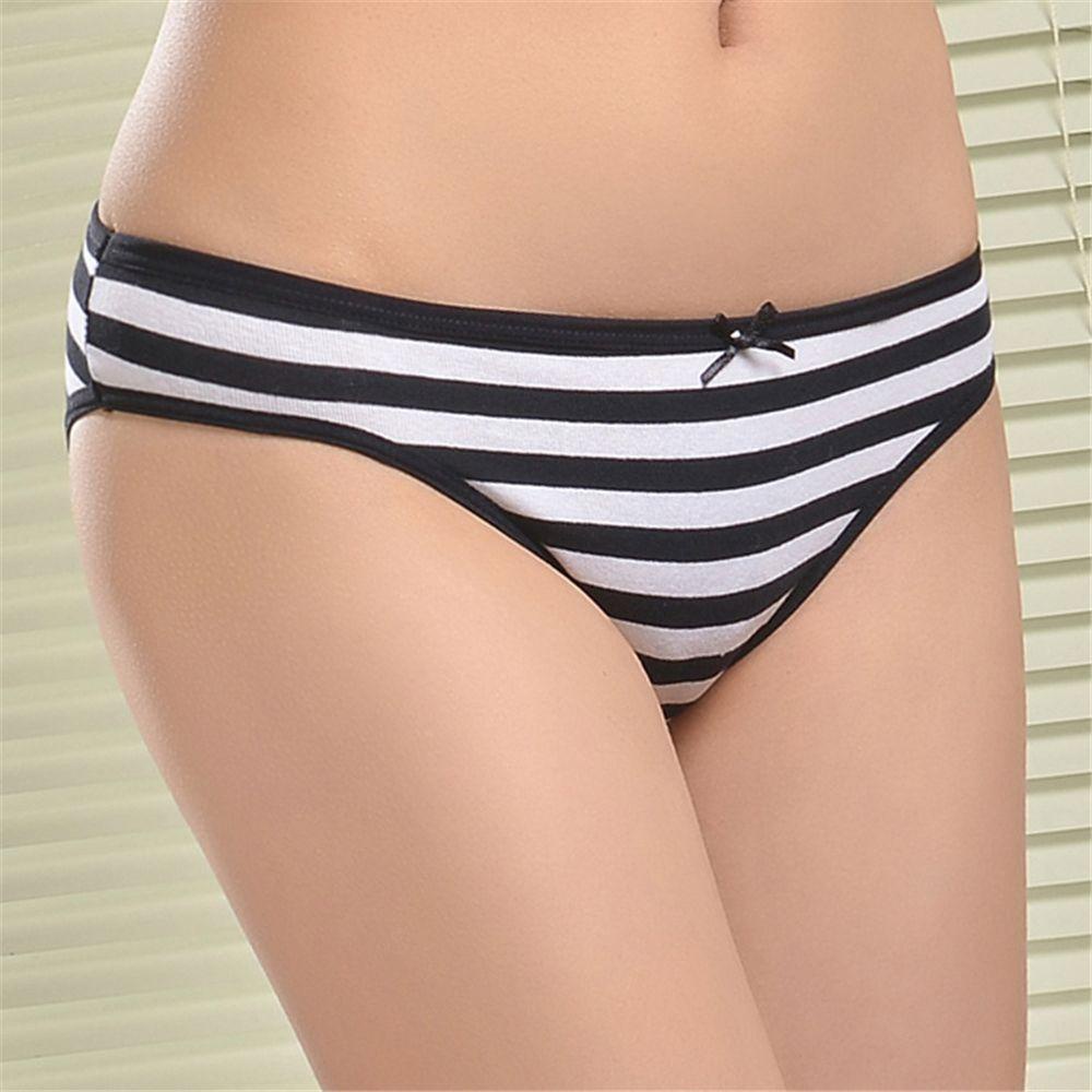 Quần Lót Mềm Mại Thoáng Khí In Họa Tiết Kẻ Sọc Gợi Cảm Cho Nữ
