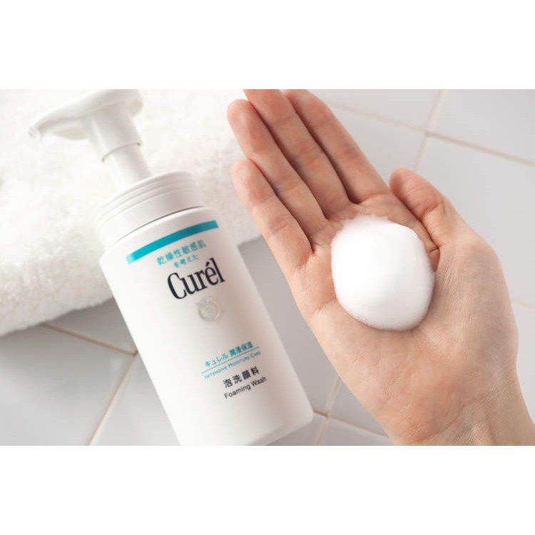 Sữa rửa mặt tạo bọt dưỡng ẩm cho da nhạy cảm Curel 150ml - 100% Authentic