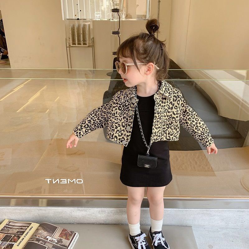 Set váy body kèm áo khoác croptop phong cách cho bé size 3-7 tuổi - Mã BG192
