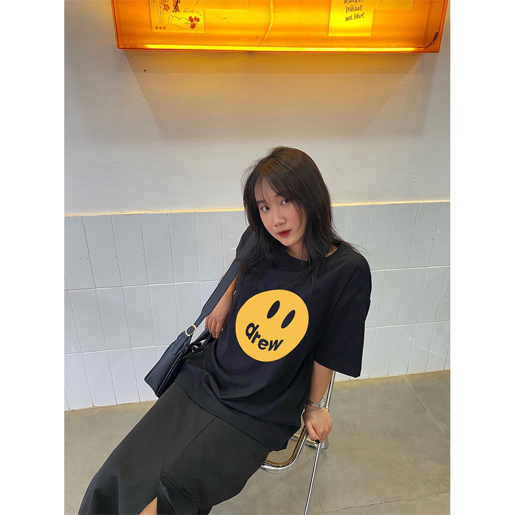 Áo thun tay lỡ D.REW FACE phông Unisex nam nữ Cotton oversize form rộng LUNACY TB06 | BigBuy360 - bigbuy360.vn