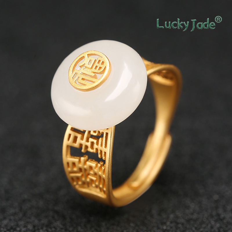 Vòng Tay Mạ Vàng 18K Đính Đá Ngọc Bích Phong Cách Trung Hoa Thời Trang