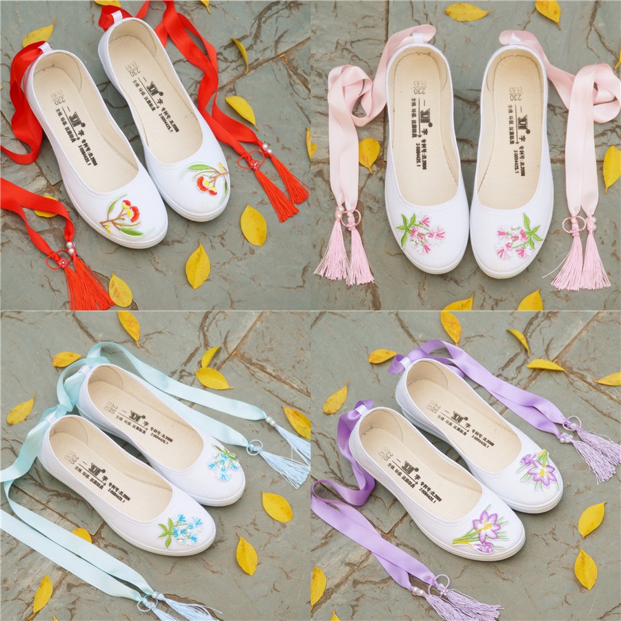 [Order] Giày nữ phong cách cổ trang buộc dây cổ chân cực đẹp ( có ảnh thật cuối)