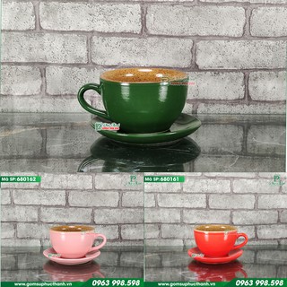 Ly cafe sứ uống Cappuccino gốm sứ Phúc Thành Bát Tràng