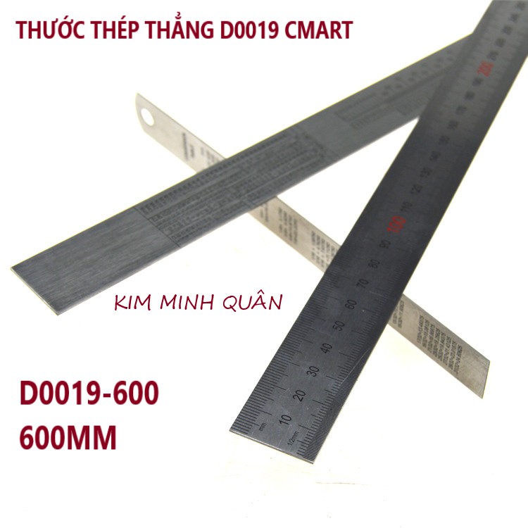 Thước Lá Thép Thẳng Cao Cấp 600mm D0019-600 CMART