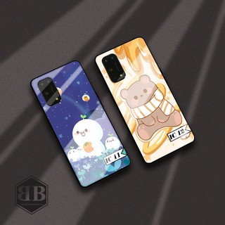 Ốp lưng kính cường lực Realme X7 / Realme X7 Pro hình in cute hạt me