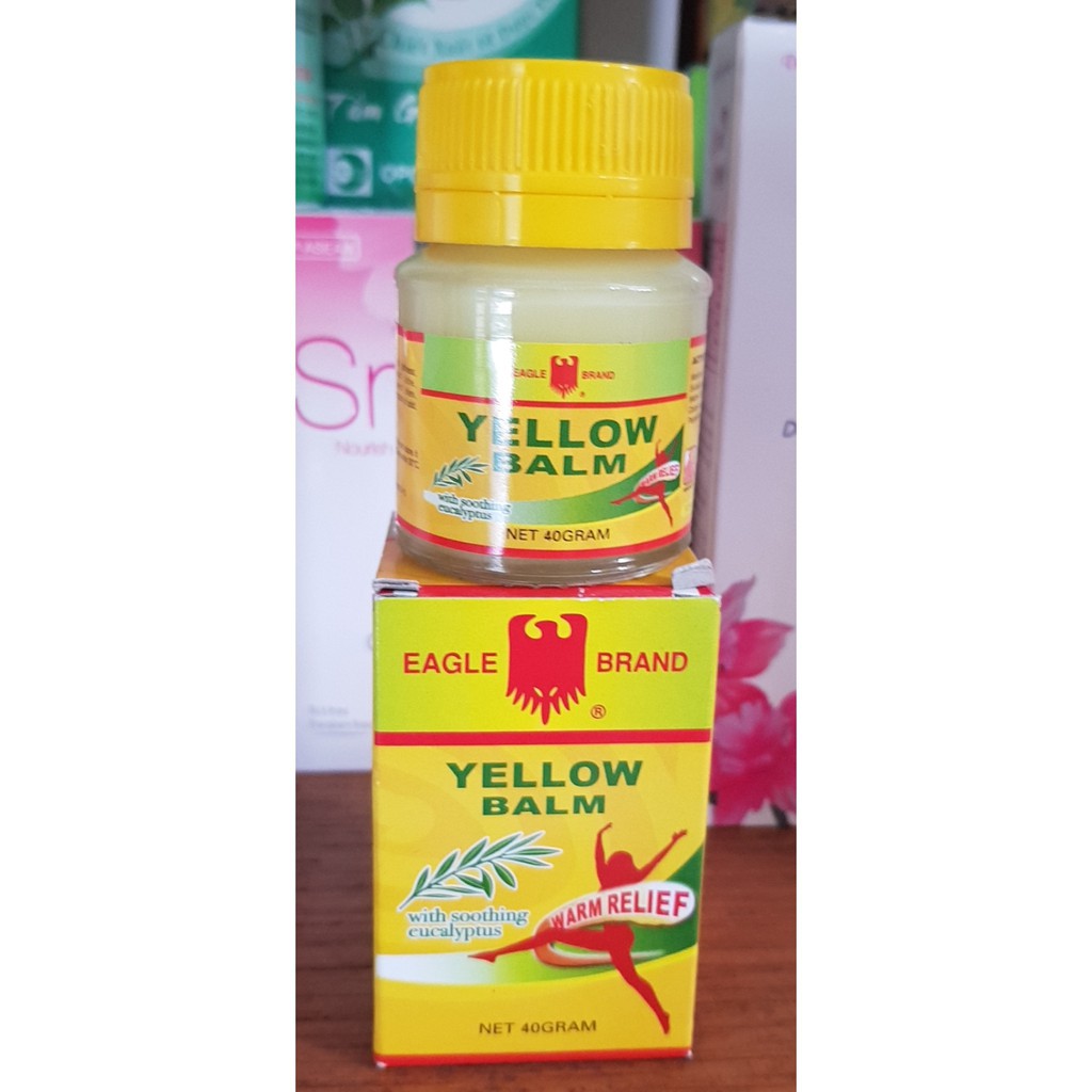 dầu cù là vàng con ó - Cao xoa Eagle Yellow Balm 40g