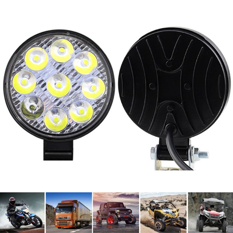 Thanh đèn LED mini 27W 12V 24V ánh sáng trắng cho xe hơi xe tải