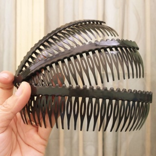 Combo 6 cái lược cài tóc mái nhựa mềm màu đen loại dài (14.5cm)