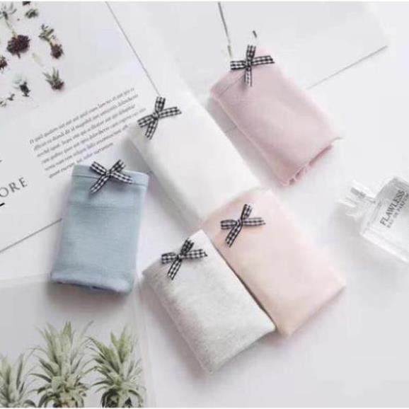 Quần Lót Cotton Phối Nơ Mền Mại Mới 012-.