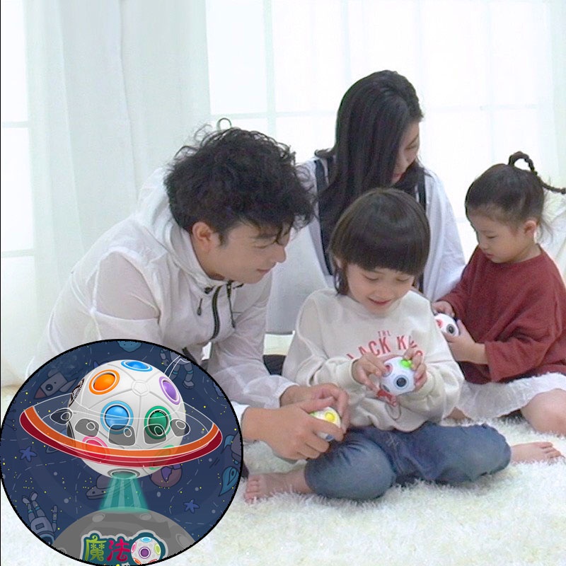 Đồ chơi quả bóng Rubik Ball Magic Rainbow - Giải trí vận động nhà tắm giáo dục thông minh trẻ em cho bé giá rẻ